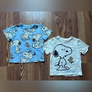 H&M Snoopy Kids T-Shirt Set - Blue and White